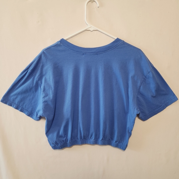 Truly Madly Deeply Blue Short Sleeve Crop Top - Picture 2 of 11